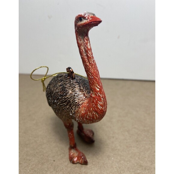 Kurt Adler Ostrich Ornament Hanging Wild Animal 4.75 inch Christmas Realistic - Picture 4 of 7